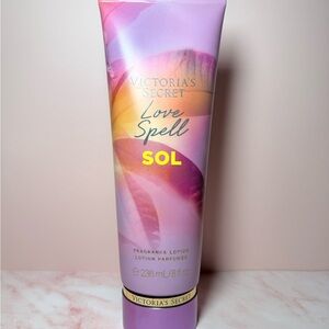 Victoria's Secret Love Spell SOL Fragrance Lotion - Pink and Yellow